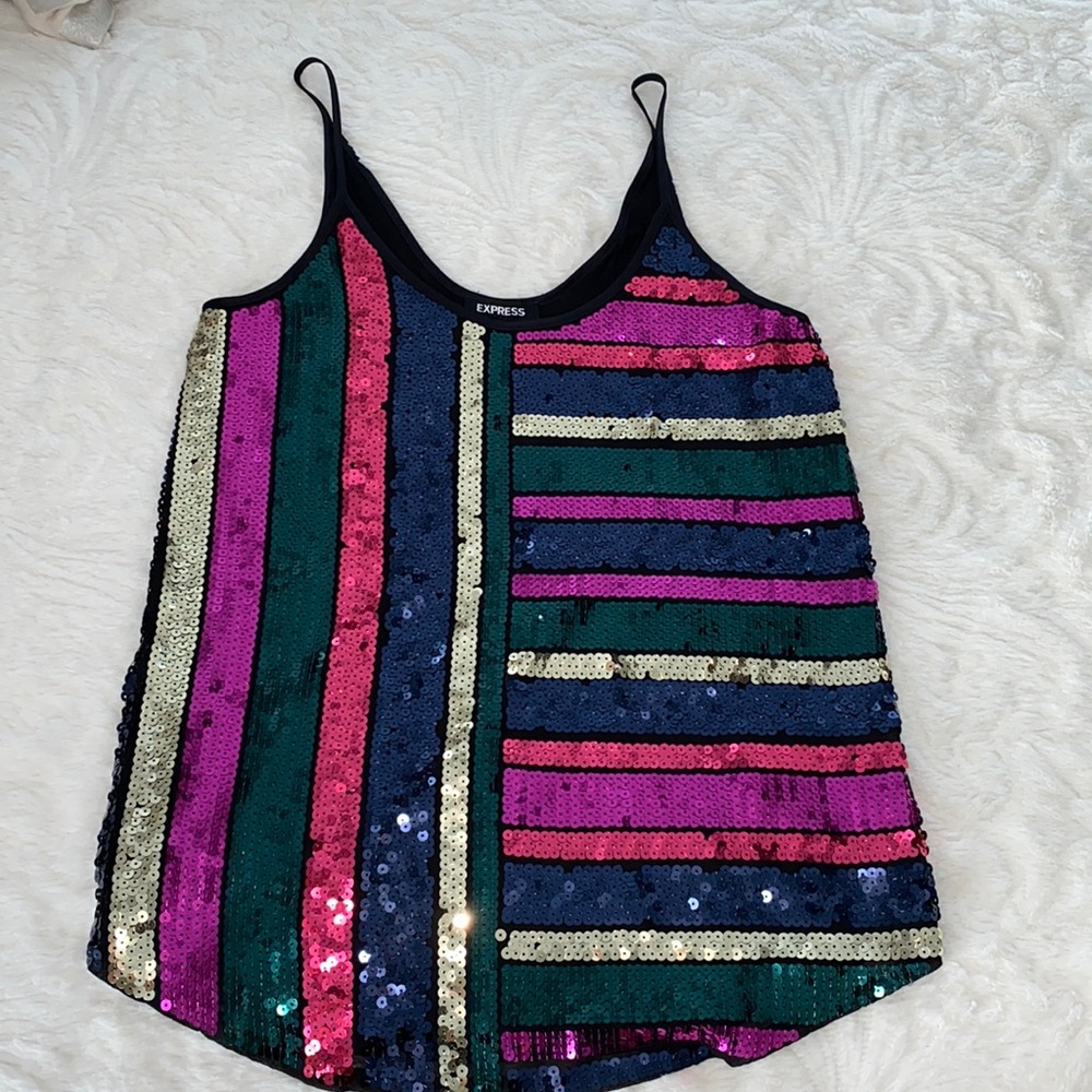 Express Sequin Tank Top